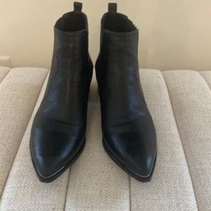 Marc Fisher bootie, black, size 10 with 1 inch heel. True to size. All leather.